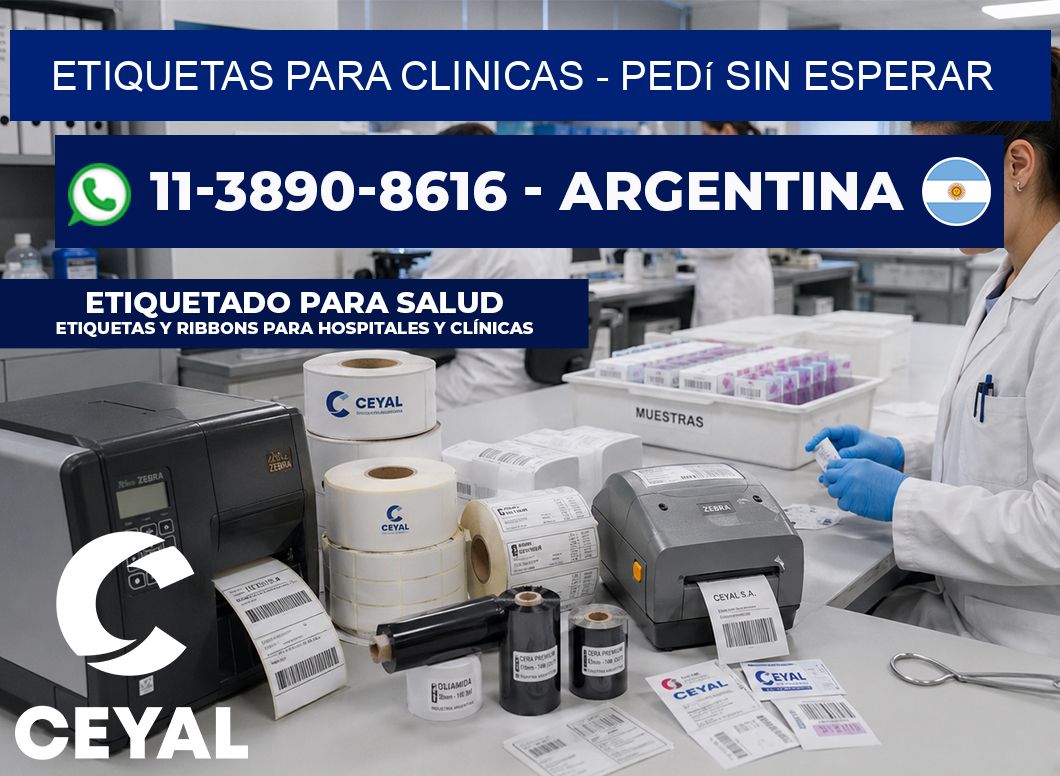 ETIQUETAS PARA CLINICAS - Pedí sin esperar