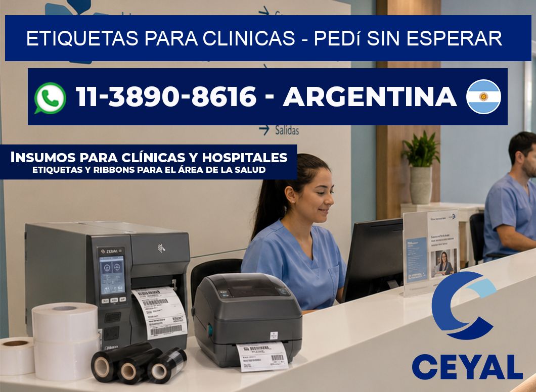 ETIQUETAS PARA CLINICAS - Pedí sin esperar