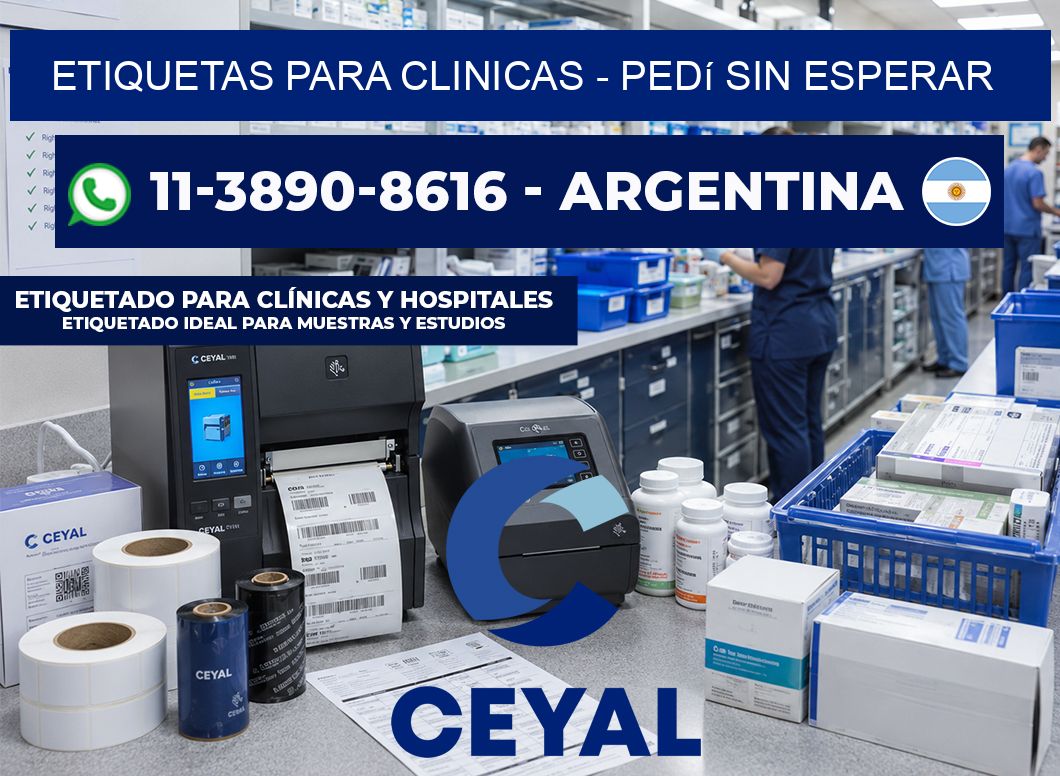 ETIQUETAS PARA CLINICAS - Pedí sin esperar