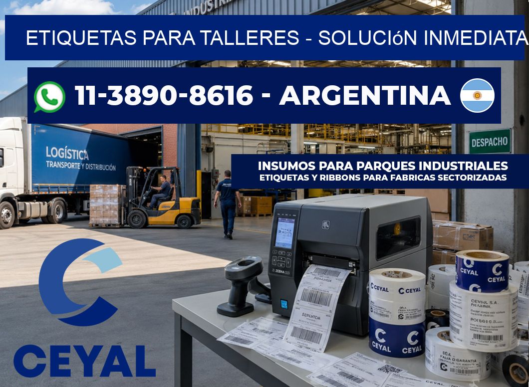 ETIQUETAS PARA TALLERES - Solución inmediata