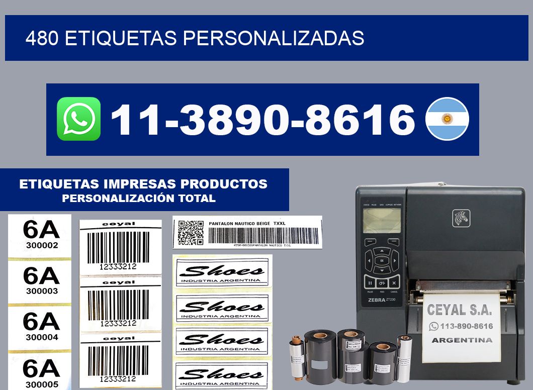 480 ETIQUETAS PERSONALIZADAS
