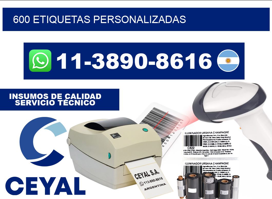600 ETIQUETAS PERSONALIZADAS