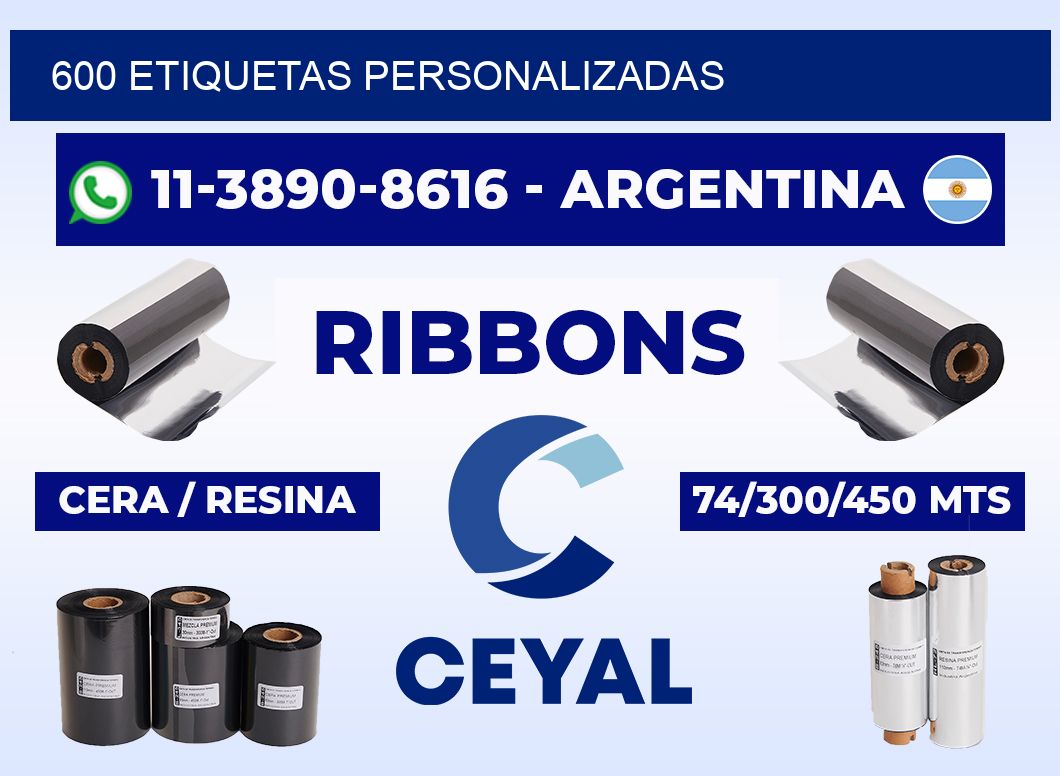 600 ETIQUETAS PERSONALIZADAS