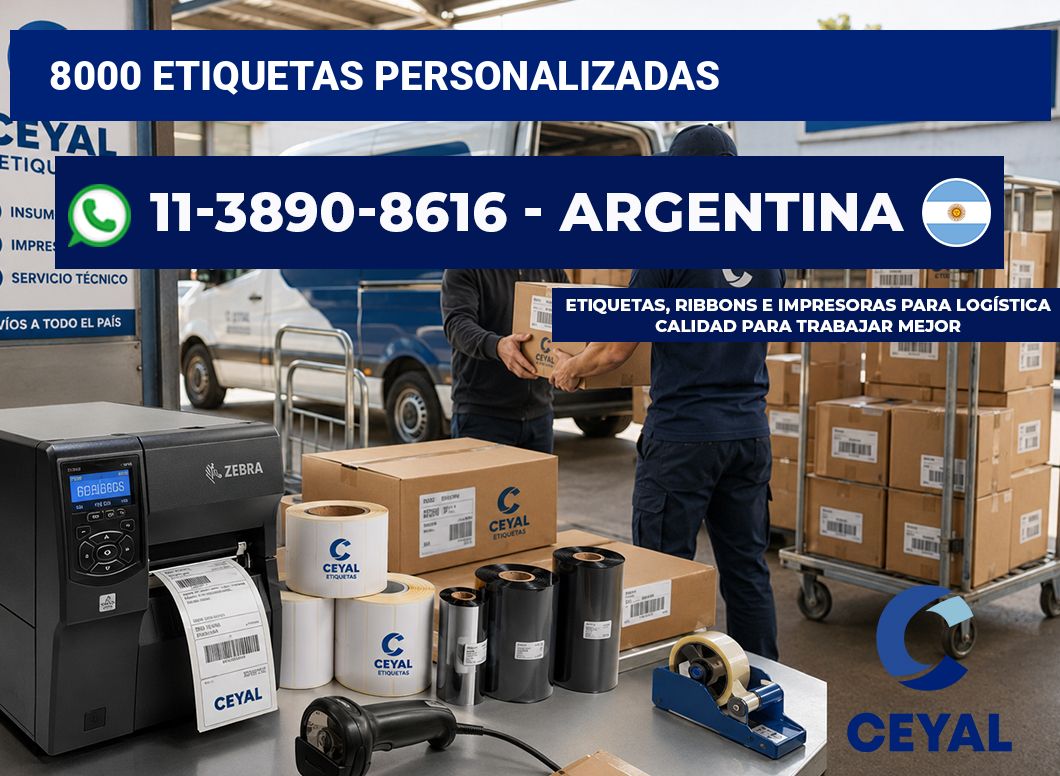 8000 ETIQUETAS PERSONALIZADAS