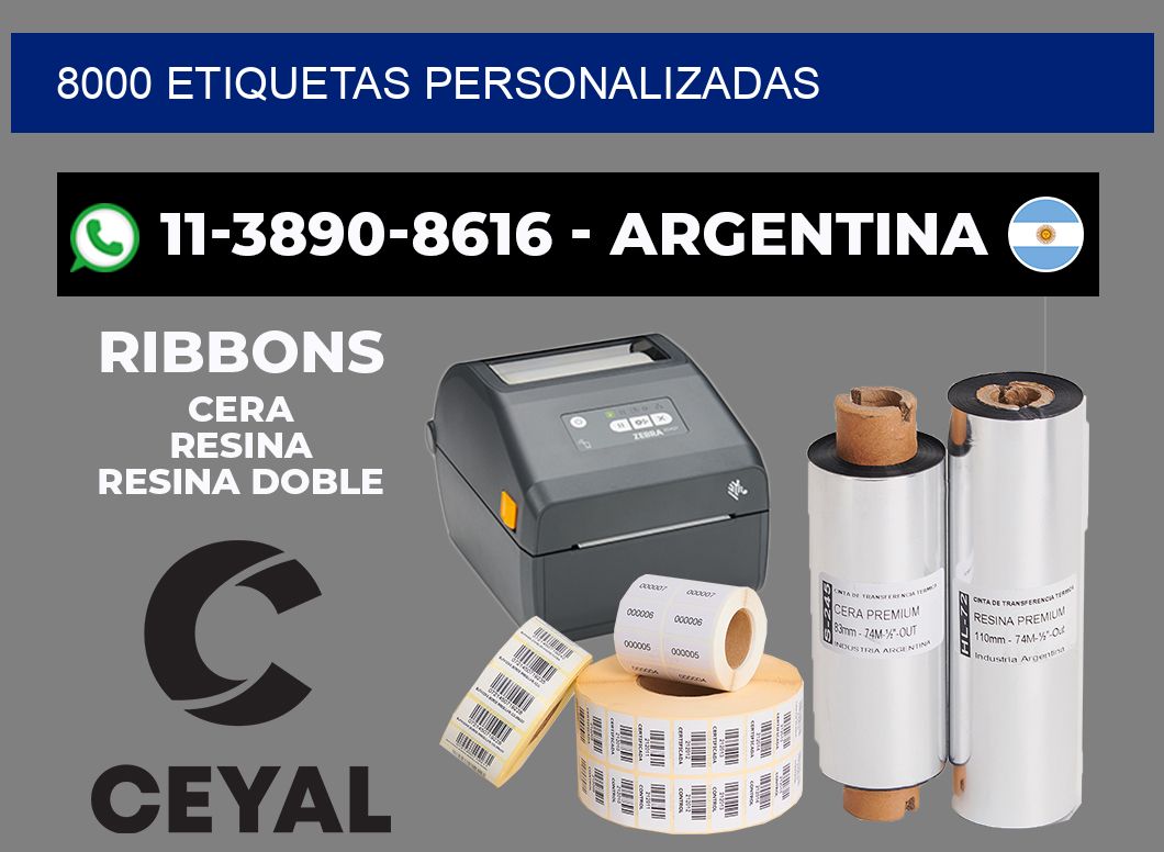 8000 ETIQUETAS PERSONALIZADAS