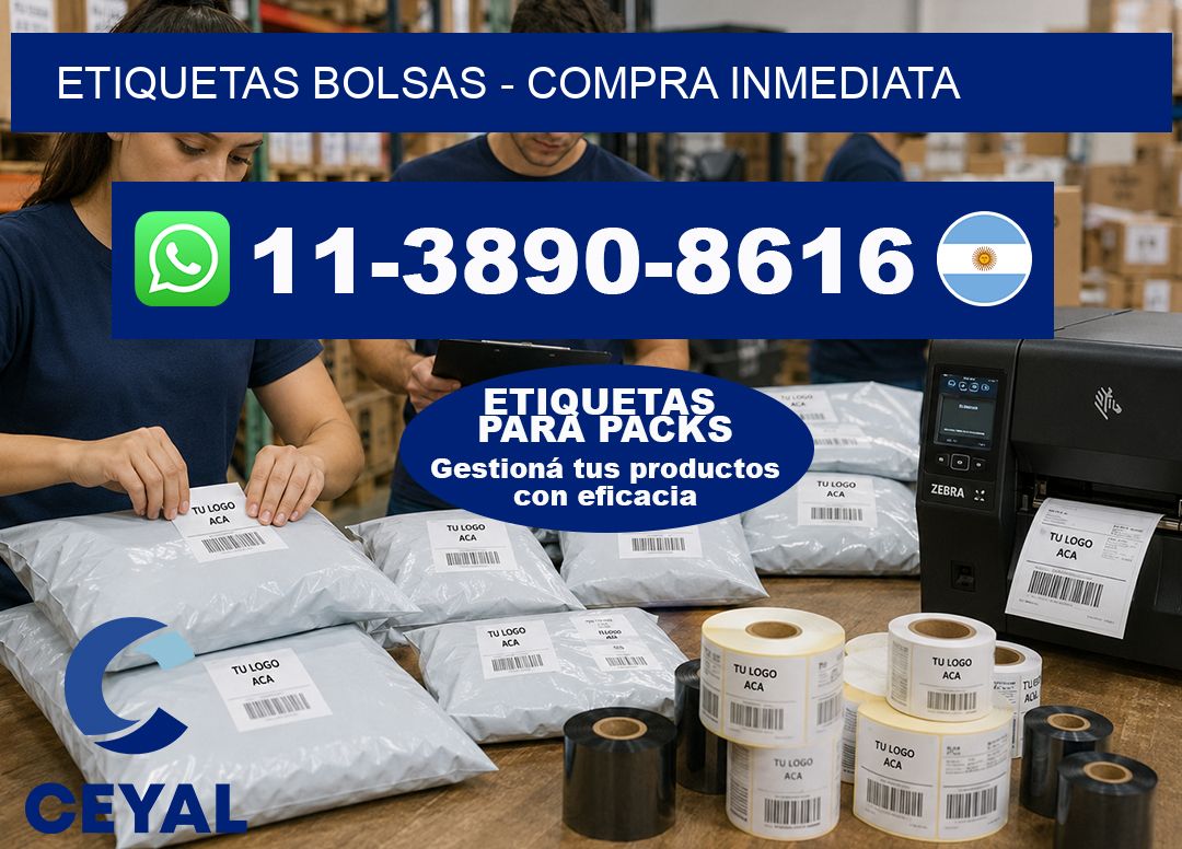 ETIQUETAS BOLSAS - Compra inmediata