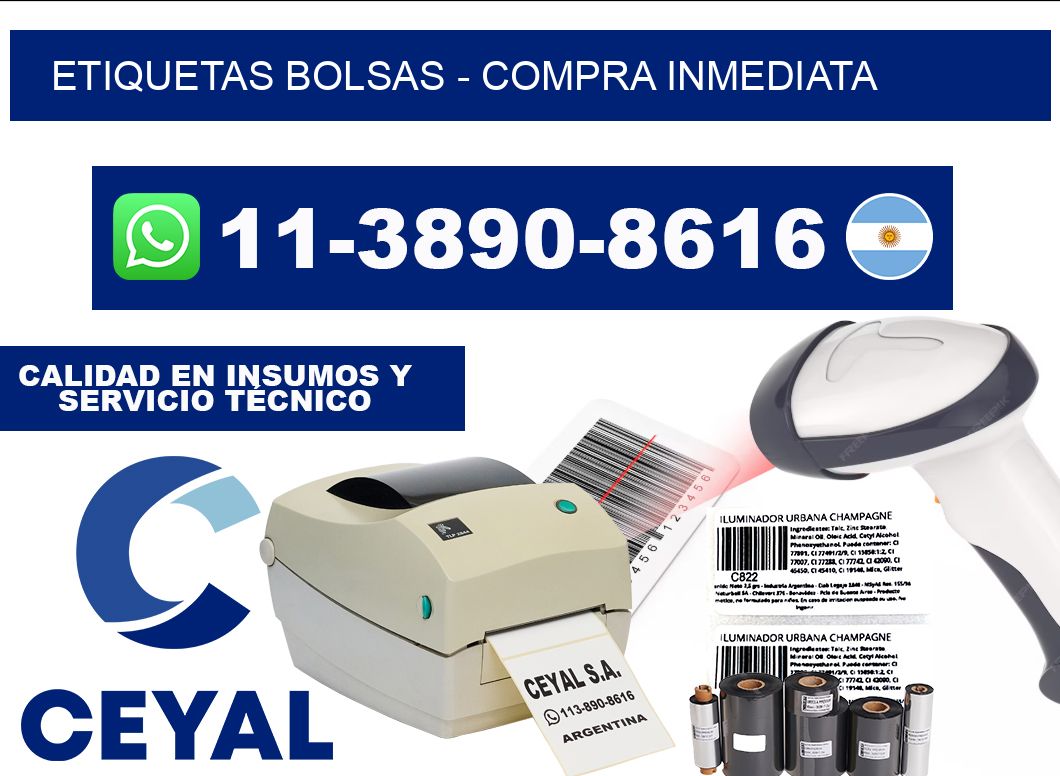 ETIQUETAS BOLSAS - Compra inmediata