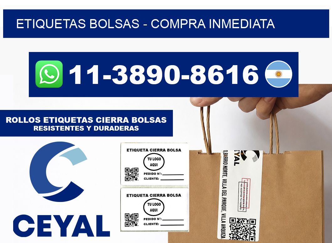 ETIQUETAS BOLSAS - Compra inmediata