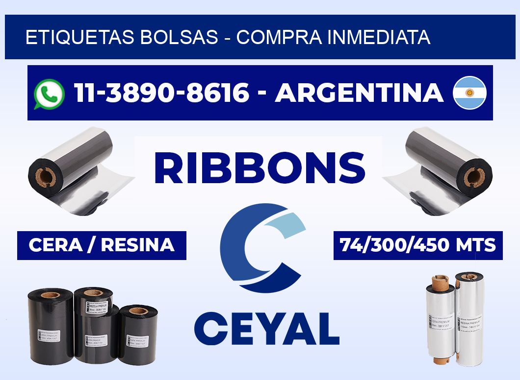 ETIQUETAS BOLSAS - Compra inmediata