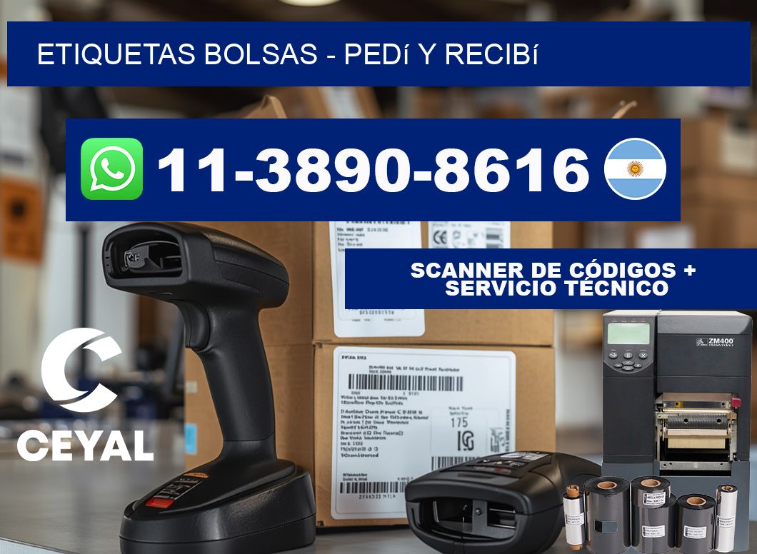ETIQUETAS BOLSAS - Pedí y recibí