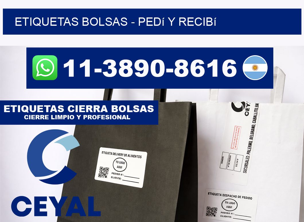 ETIQUETAS BOLSAS - Pedí y recibí