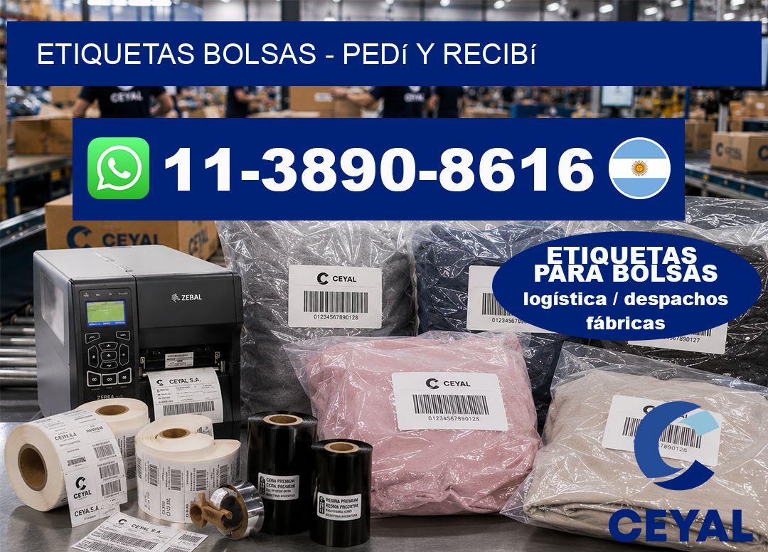 ETIQUETAS BOLSAS – Pedí y recibí