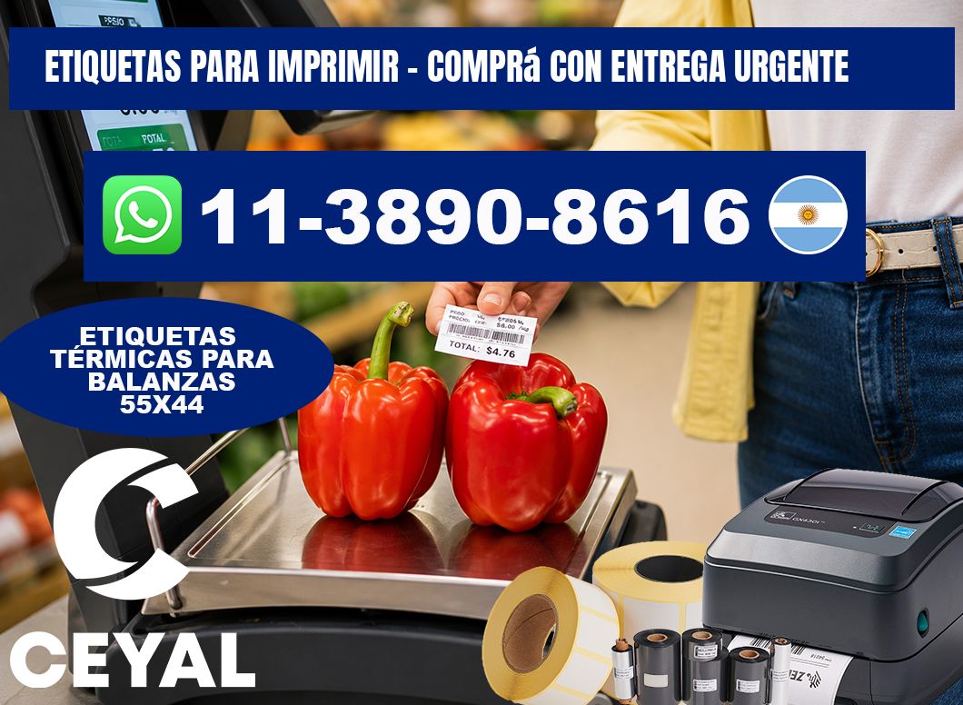 ETIQUETAS PARA IMPRIMIR - Comprá con entrega urgente