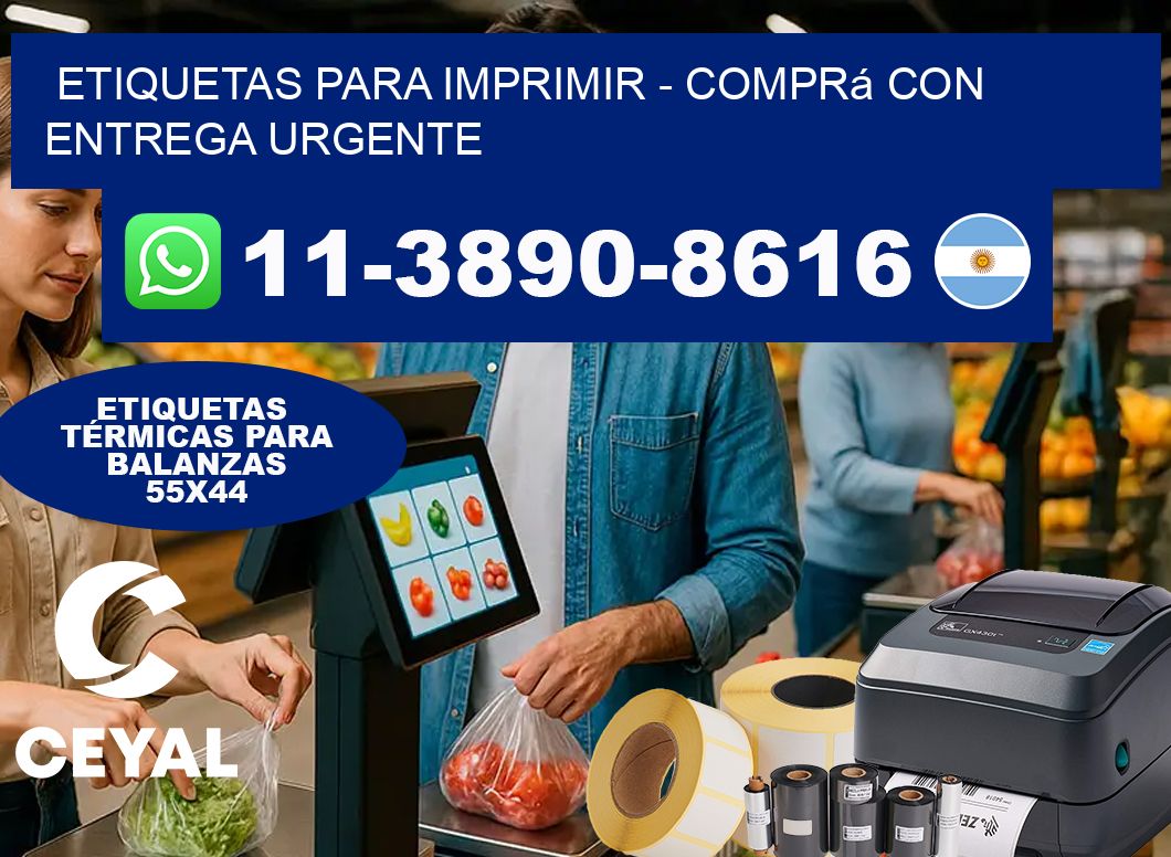 ETIQUETAS PARA IMPRIMIR - Comprá con entrega urgente