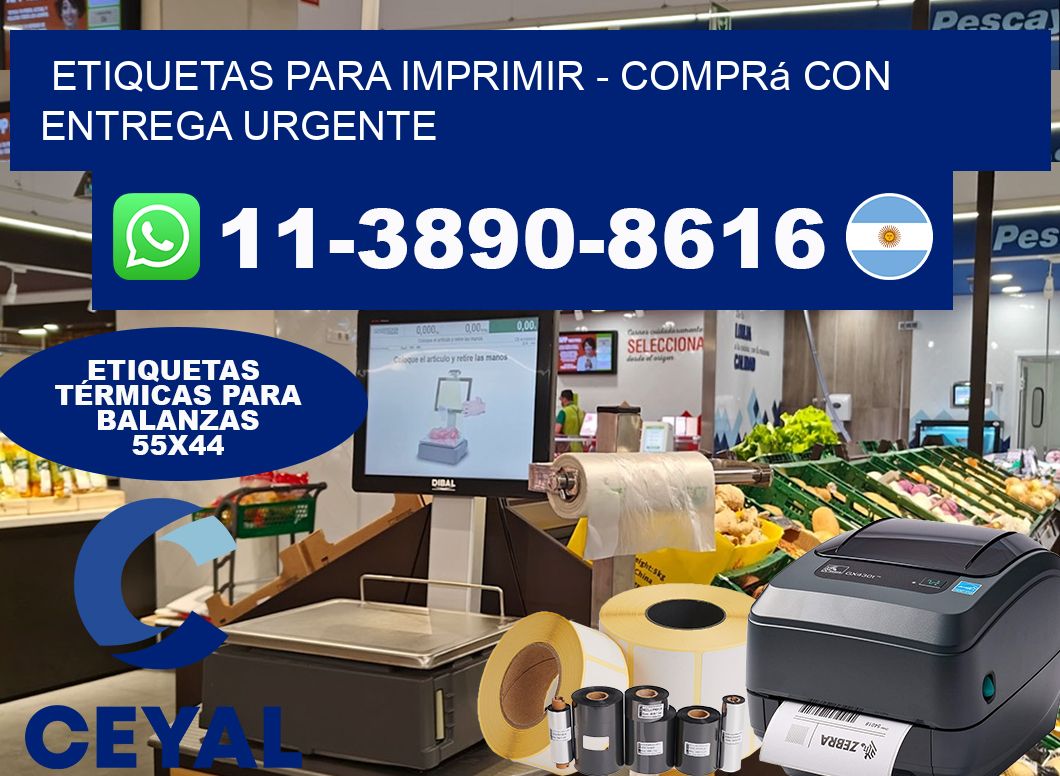 ETIQUETAS PARA IMPRIMIR – Comprá con entrega urgente
