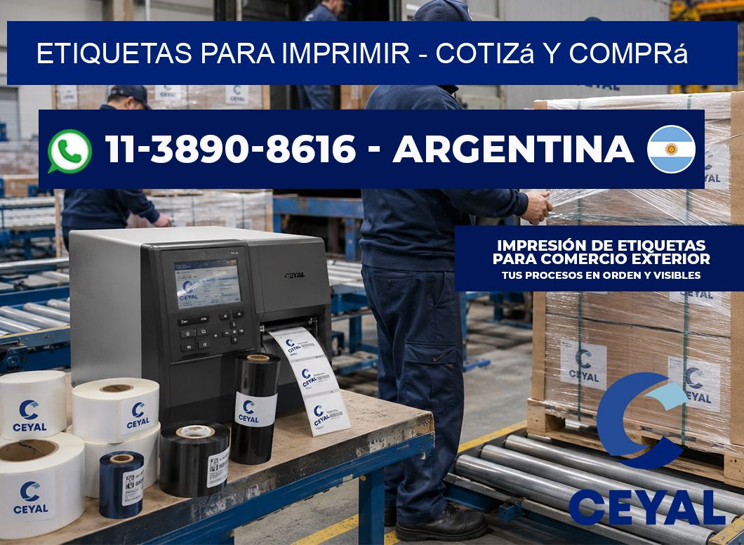ETIQUETAS PARA IMPRIMIR – Cotizá y comprá
