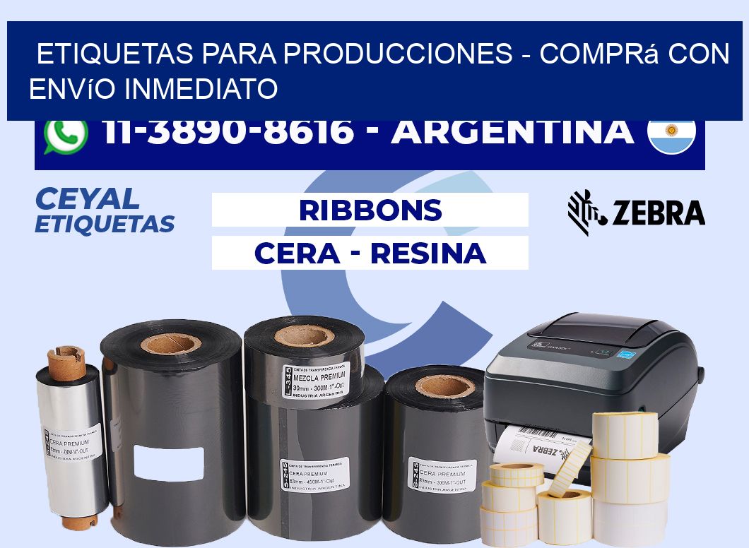 ETIQUETAS PARA PRODUCCIONES - Comprá con envío inmediato