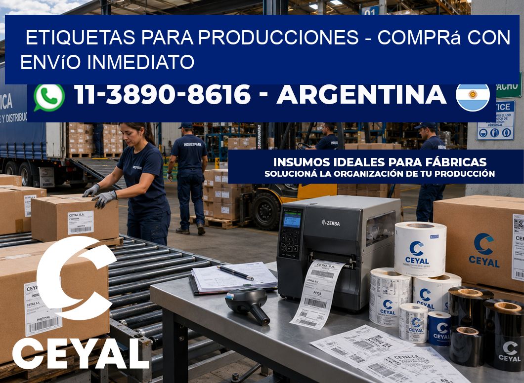 ETIQUETAS PARA PRODUCCIONES – Comprá con envío inmediato