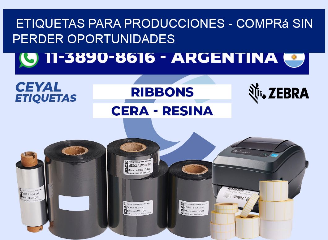 ETIQUETAS PARA PRODUCCIONES - Comprá sin perder oportunidades