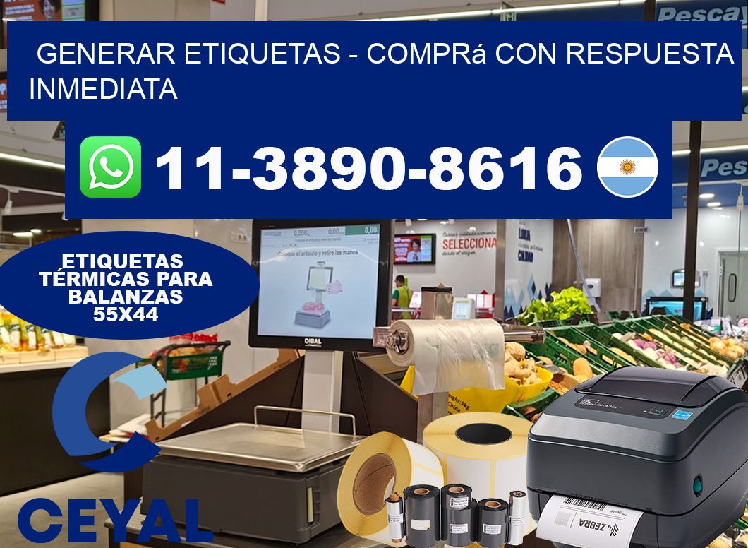 GENERAR ETIQUETAS - Comprá con respuesta inmediata