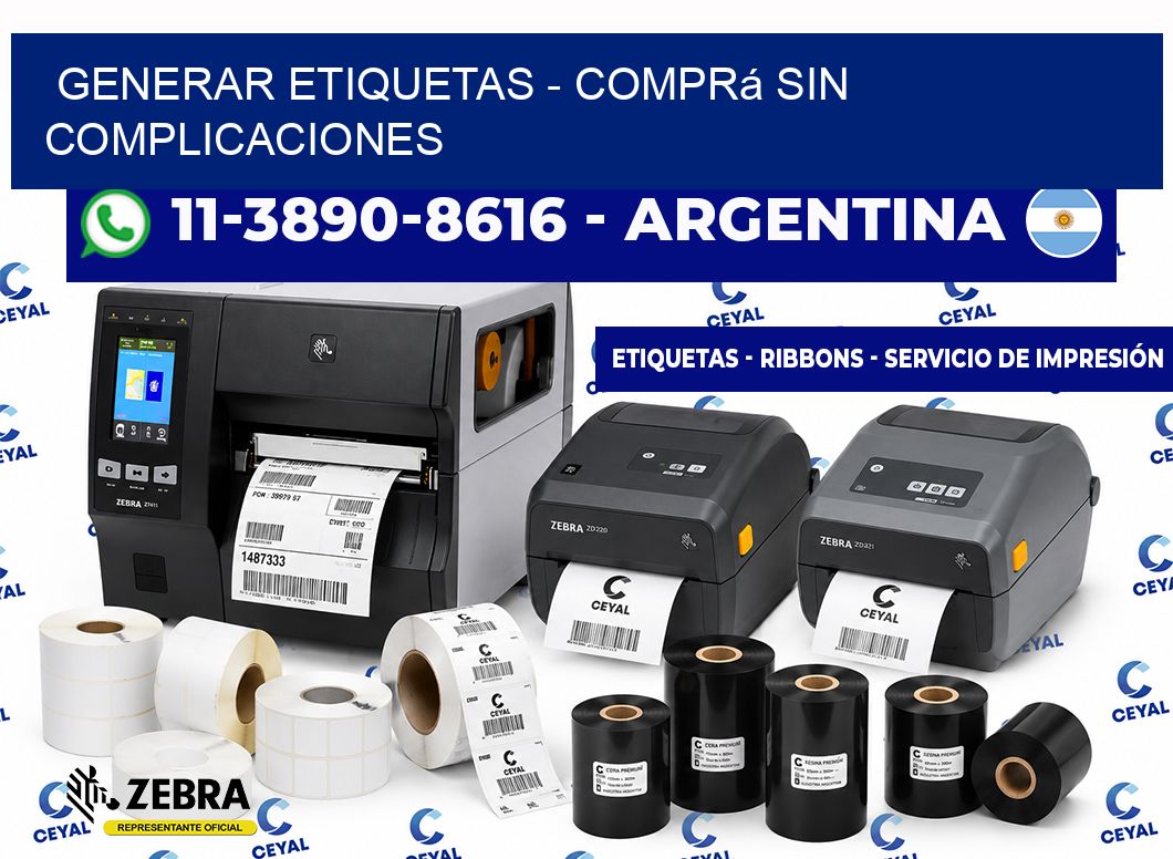 GENERAR ETIQUETAS - Comprá sin complicaciones