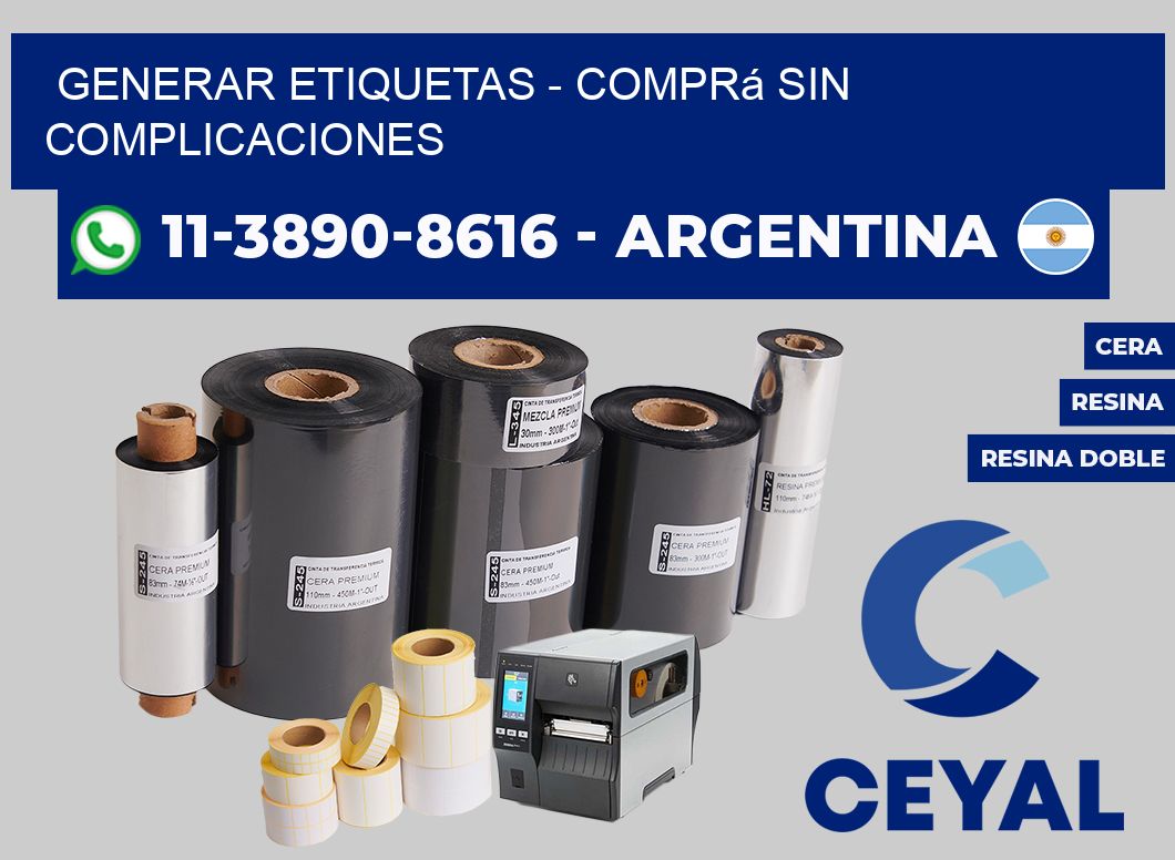 GENERAR ETIQUETAS - Comprá sin complicaciones