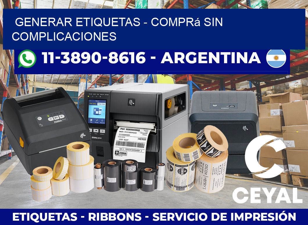 GENERAR ETIQUETAS – Comprá sin complicaciones