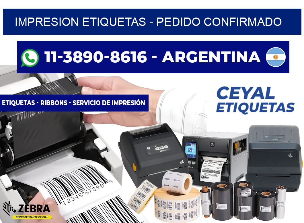 IMPRESION ETIQUETAS - Pedido confirmado