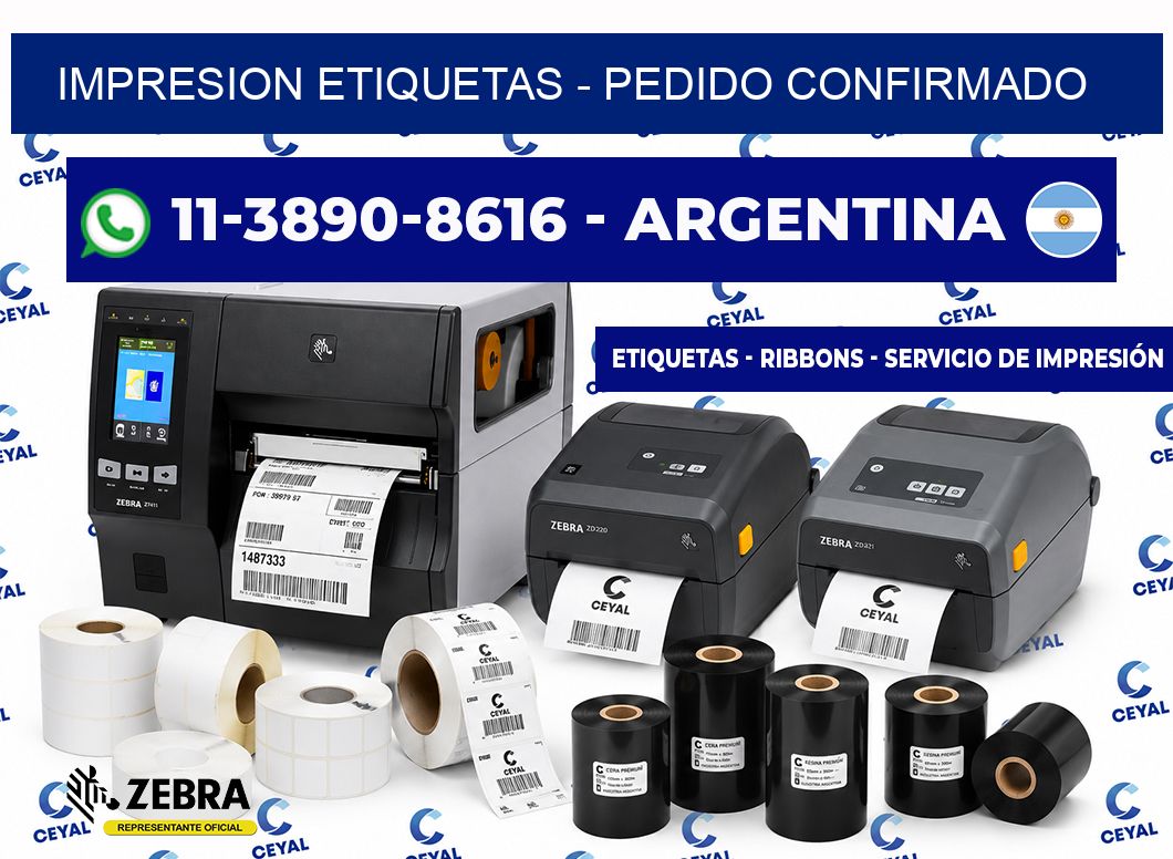 IMPRESION ETIQUETAS - Pedido confirmado