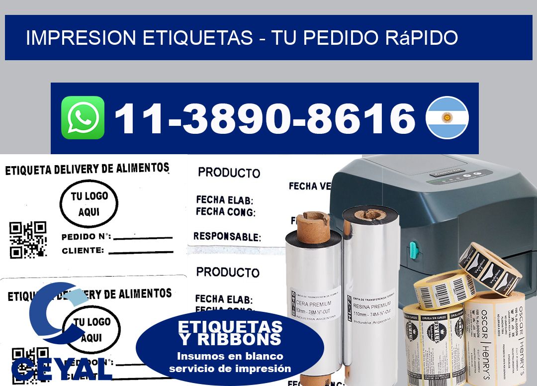 IMPRESION ETIQUETAS - Tu pedido rápido