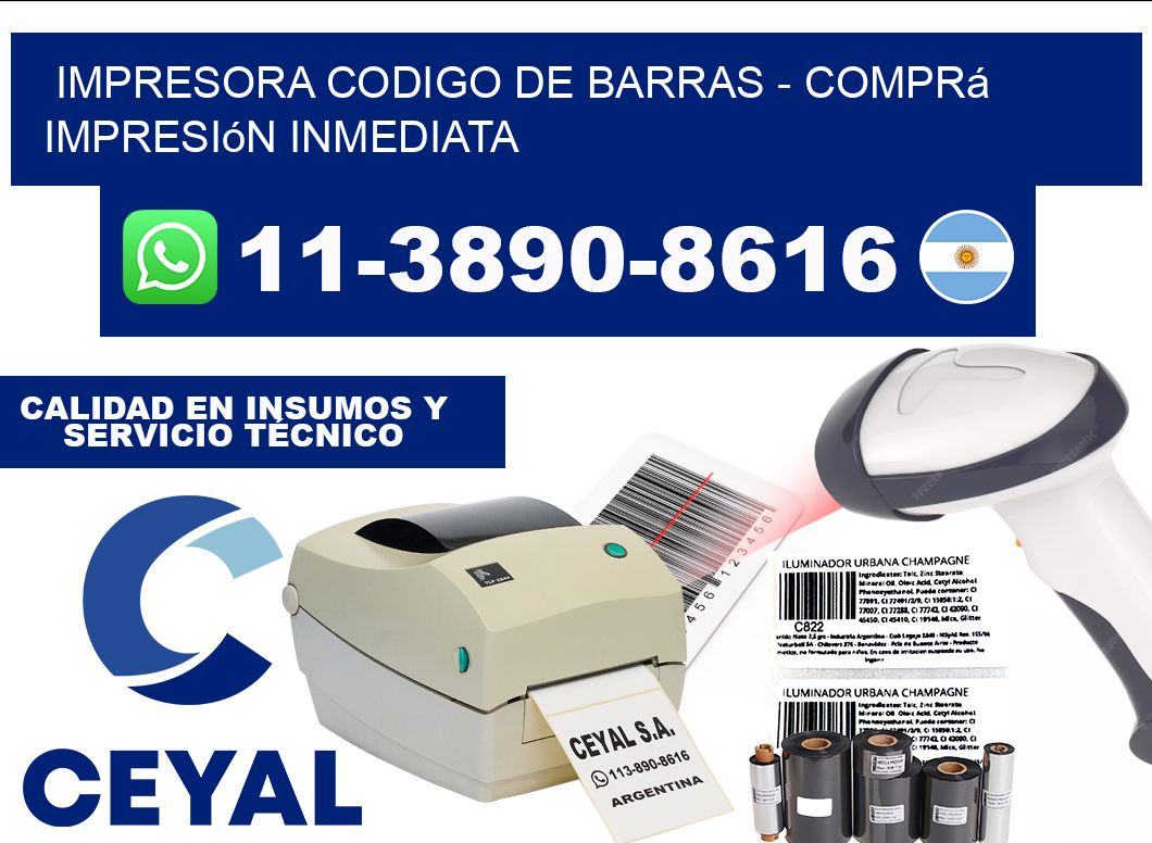 IMPRESORA CODIGO DE BARRAS - Comprá impresión inmediata