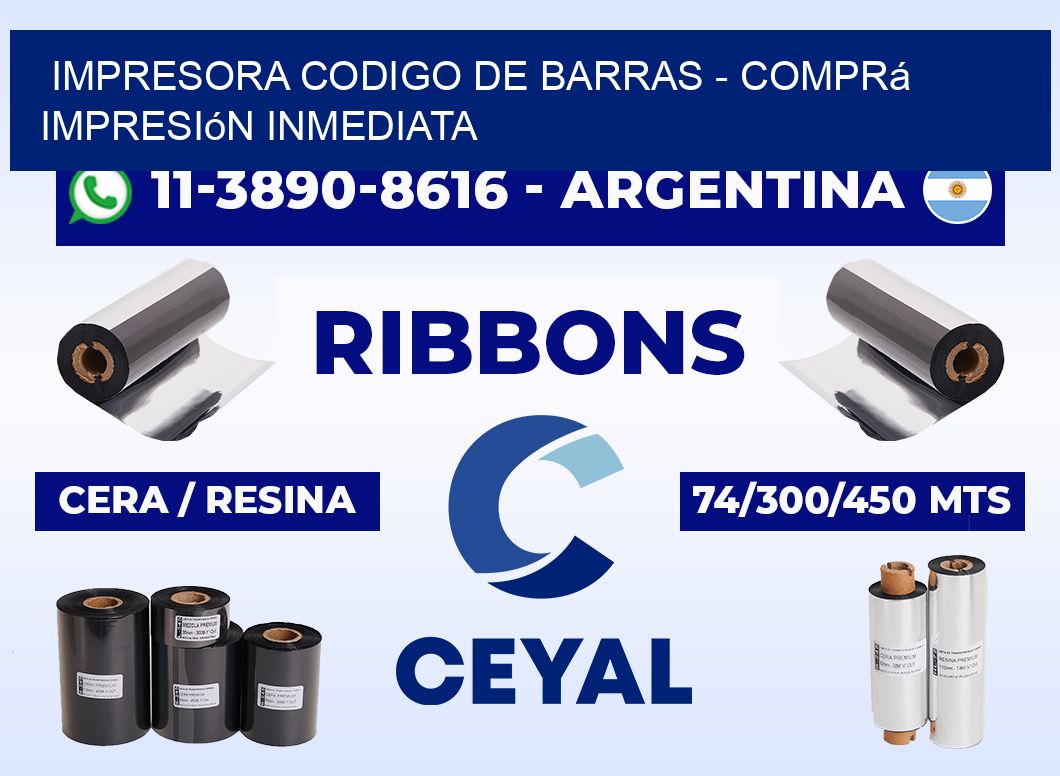 IMPRESORA CODIGO DE BARRAS - Comprá impresión inmediata