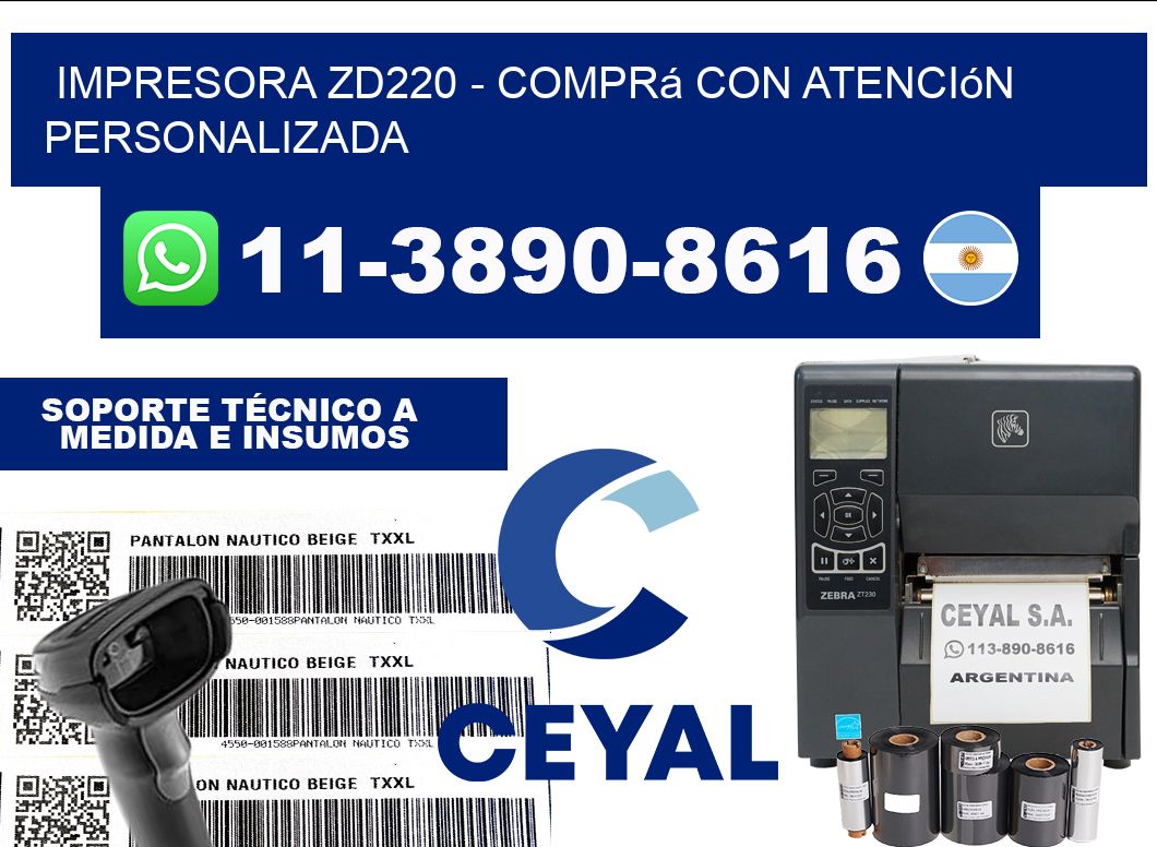 IMPRESORA ZD220 - Comprá con atención personalizada