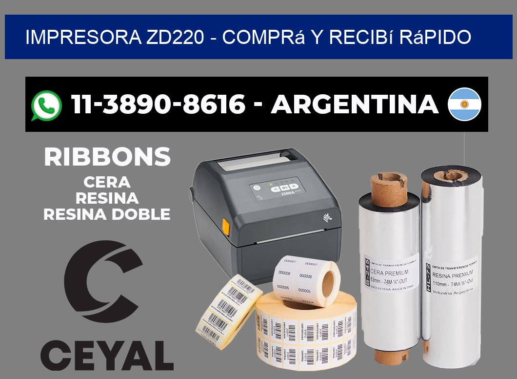 IMPRESORA ZD220 - Comprá y recibí rápido