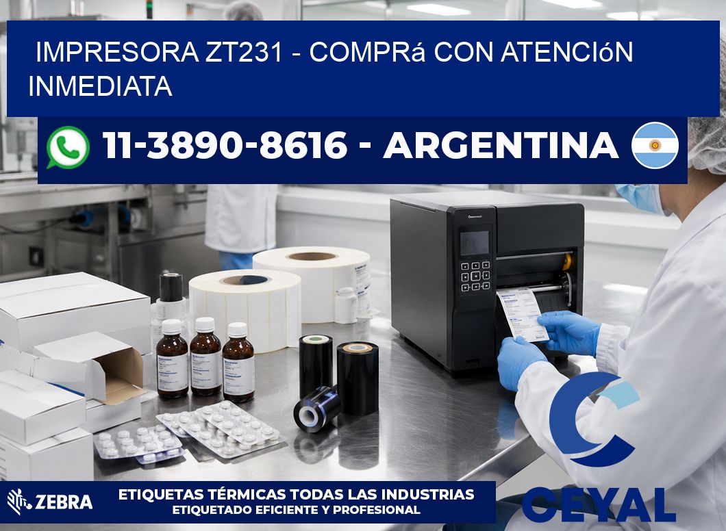 IMPRESORA ZT231 - Comprá con atención inmediata