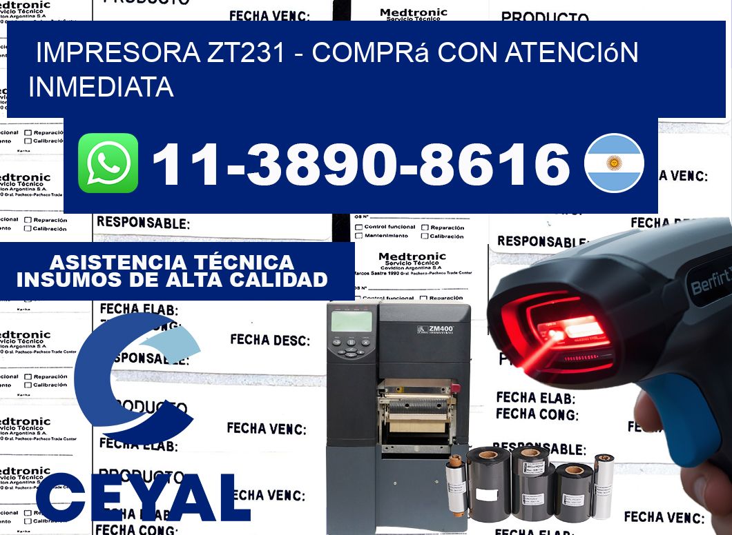 IMPRESORA ZT231 - Comprá con atención inmediata