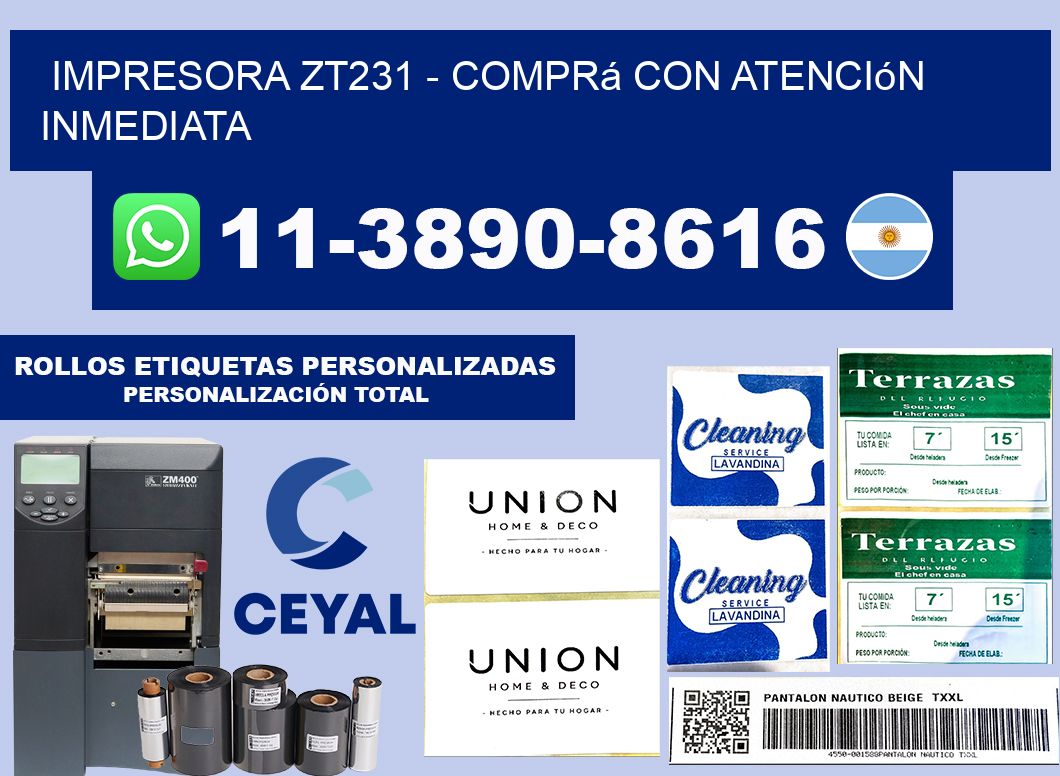 IMPRESORA ZT231 - Comprá con atención inmediata