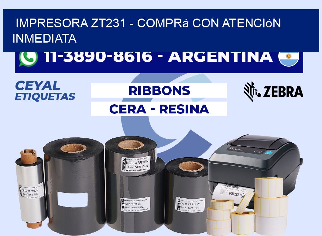 IMPRESORA ZT231 - Comprá con atención inmediata