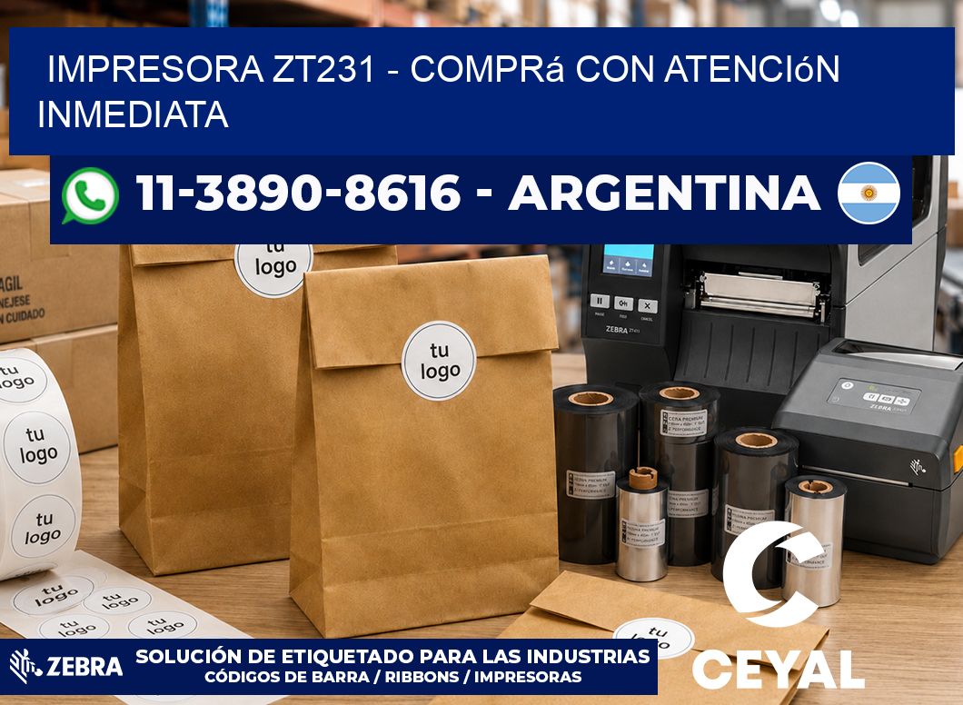 IMPRESORA ZT231 – Comprá con atención inmediata