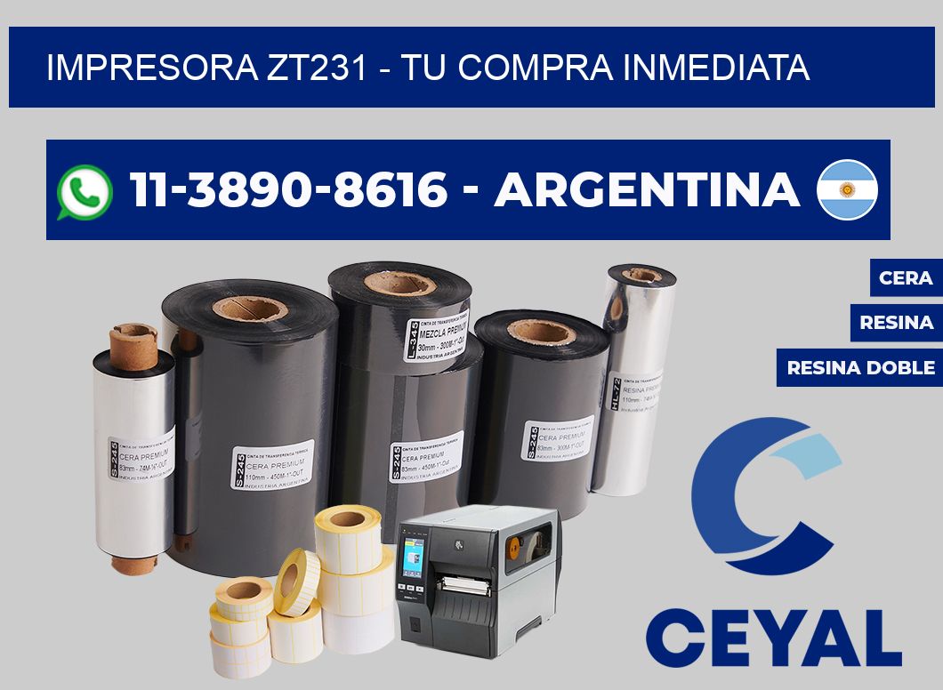 IMPRESORA ZT231 - Tu compra inmediata
