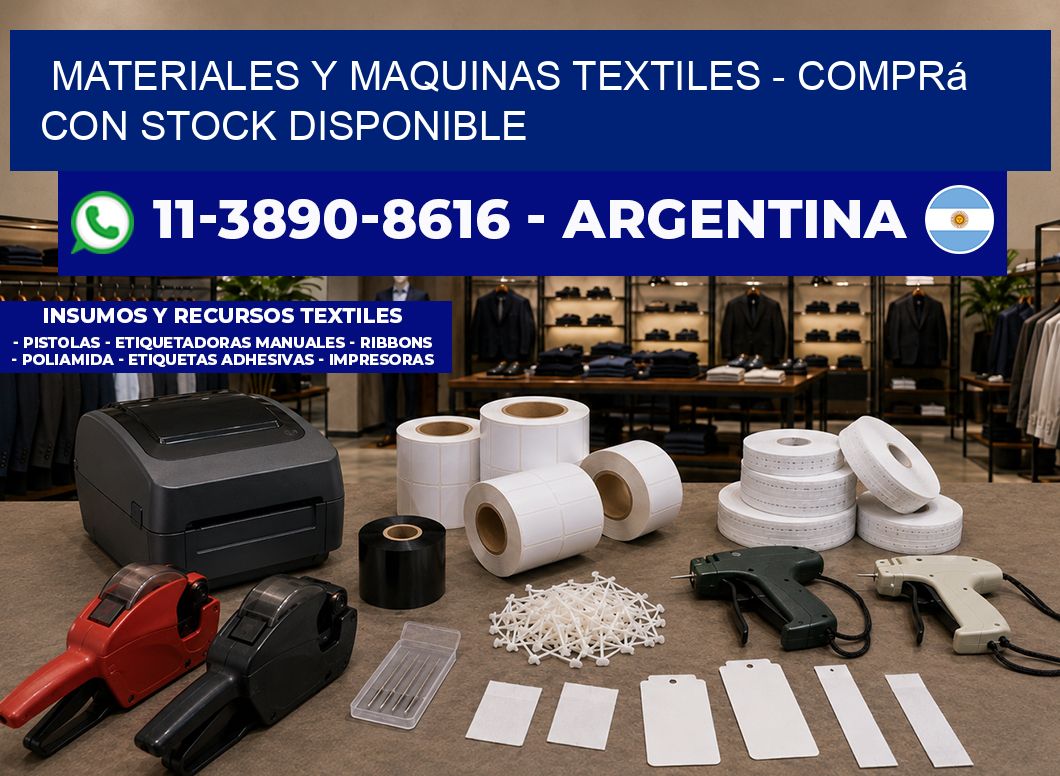 MATERIALES Y MAQUINAS TEXTILES - Comprá con stock disponible