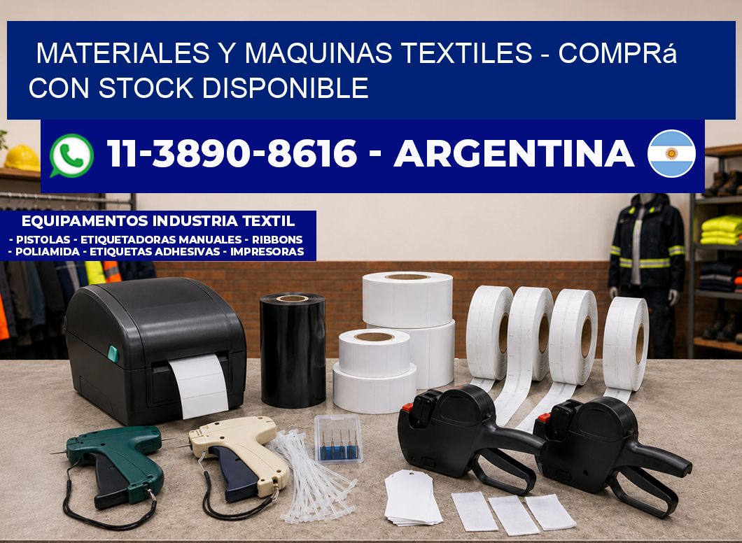 MATERIALES Y MAQUINAS TEXTILES - Comprá con stock disponible