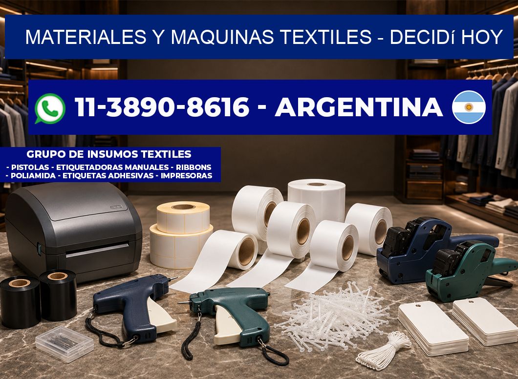 MATERIALES Y MAQUINAS TEXTILES - Decidí hoy