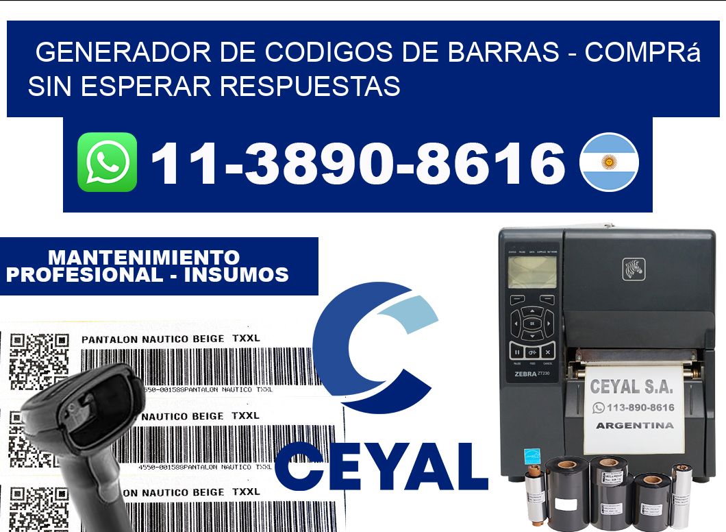 generador de codigos de barras - Comprá sin esperar respuestas