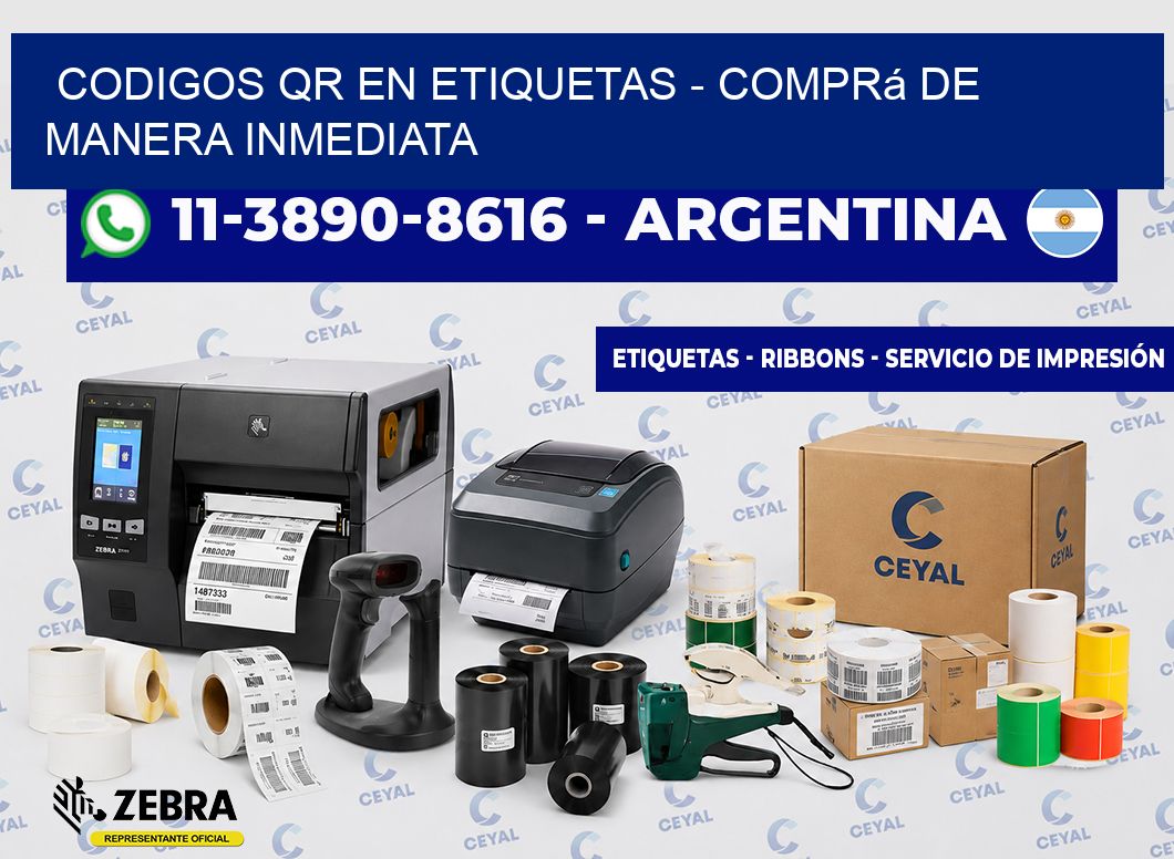 CODIGOS QR EN ETIQUETAS - Comprá de manera inmediata