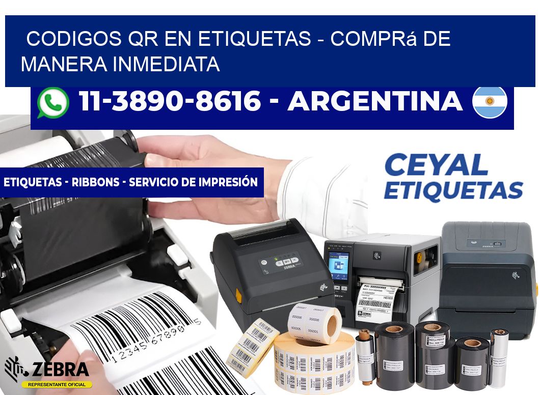 CODIGOS QR EN ETIQUETAS - Comprá de manera inmediata