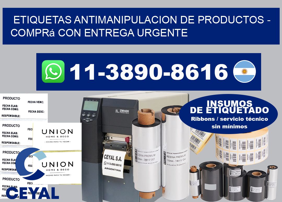 ETIQUETAS ANTIMANIPULACION DE PRODUCTOS – Comprá con entrega urgente