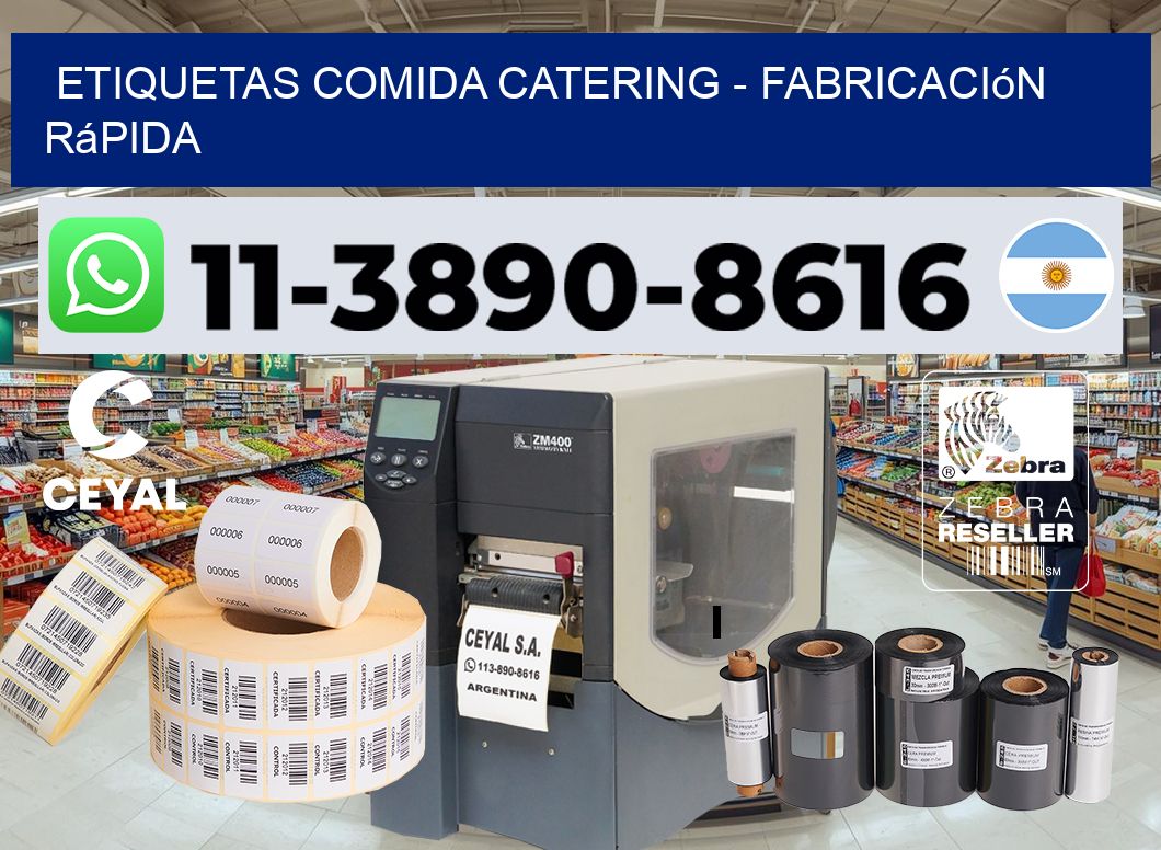 ETIQUETAS COMIDA CATERING - Fabricación rápida