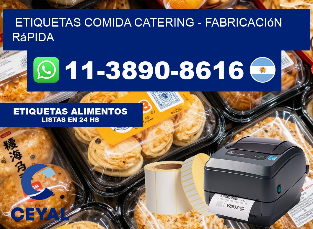ETIQUETAS COMIDA CATERING - Fabricación rápida