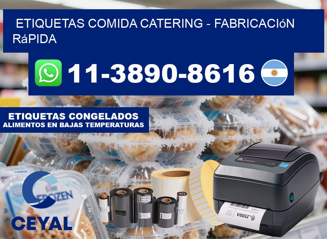 ETIQUETAS COMIDA CATERING - Fabricación rápida